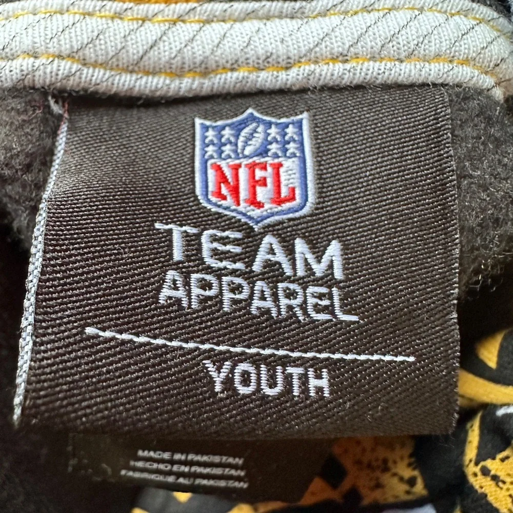 NFL Youth Size 10-12 Pittsburgh Steelers Black and‎ Gold Hoodie NEW Boy/Girl